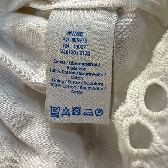 Boden Isadora Broderie Women's Eyelet Dress White Size 12 100% Cotton Spring - Picture 9 of 14